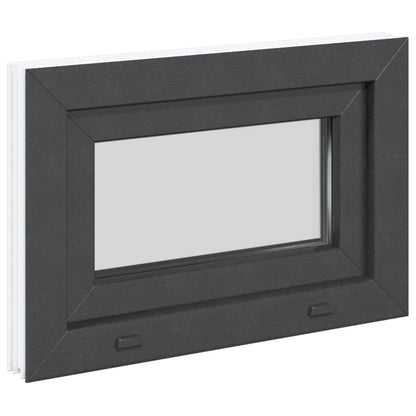 Kelderraam RISOR 60 x 40 cm PVC en glas Antracietkleurig