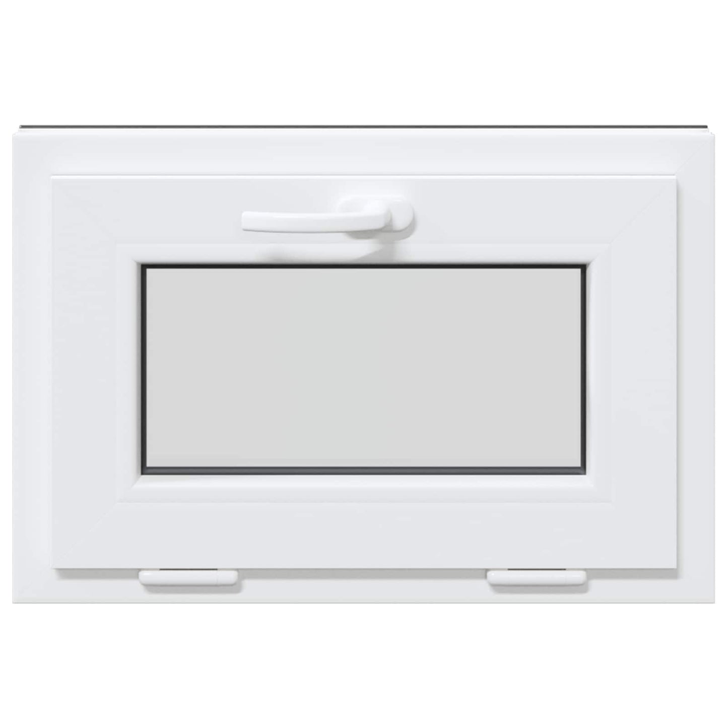 Kelderraam RISOR 60 x 40 cm PVC en glas Antracietkleurig