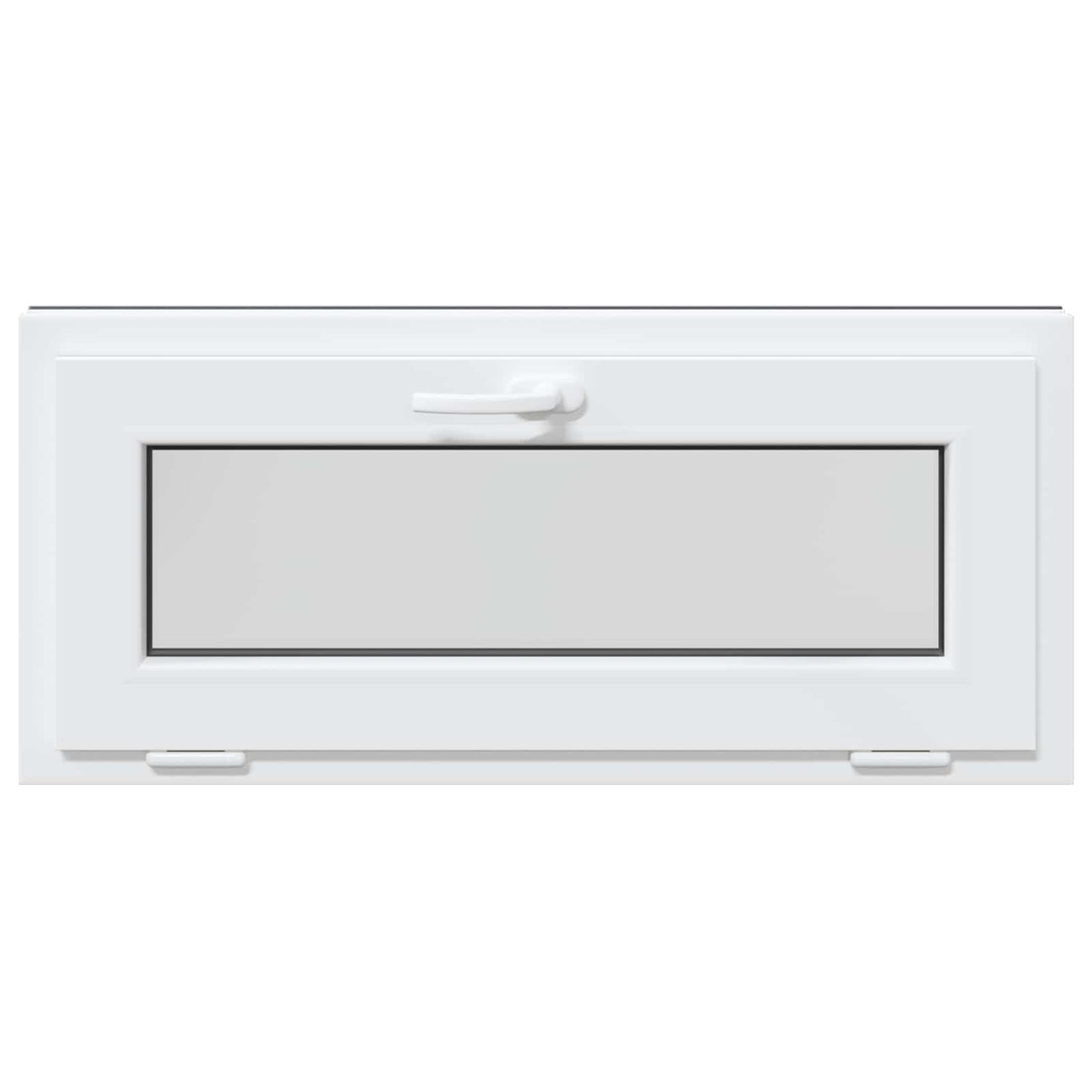 Kelderraam RISOR 90 x 40 cm PVC en glas Antracietkleurig