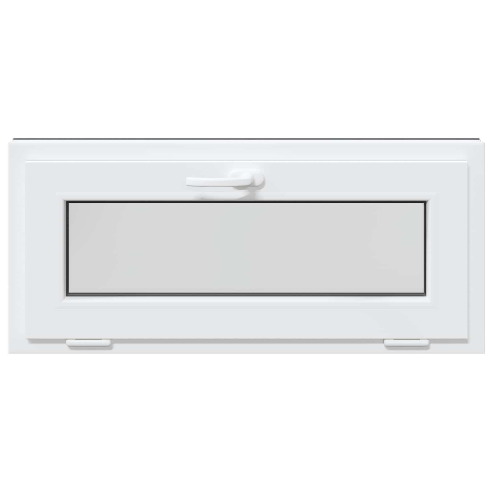 Kelderraam RISOR 90 x 40 cm PVC en glas Antracietkleurig