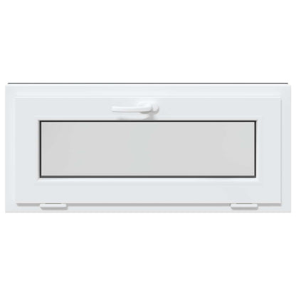 Kelderraam RISOR 90 x 40 cm PVC en glas Antracietkleurig