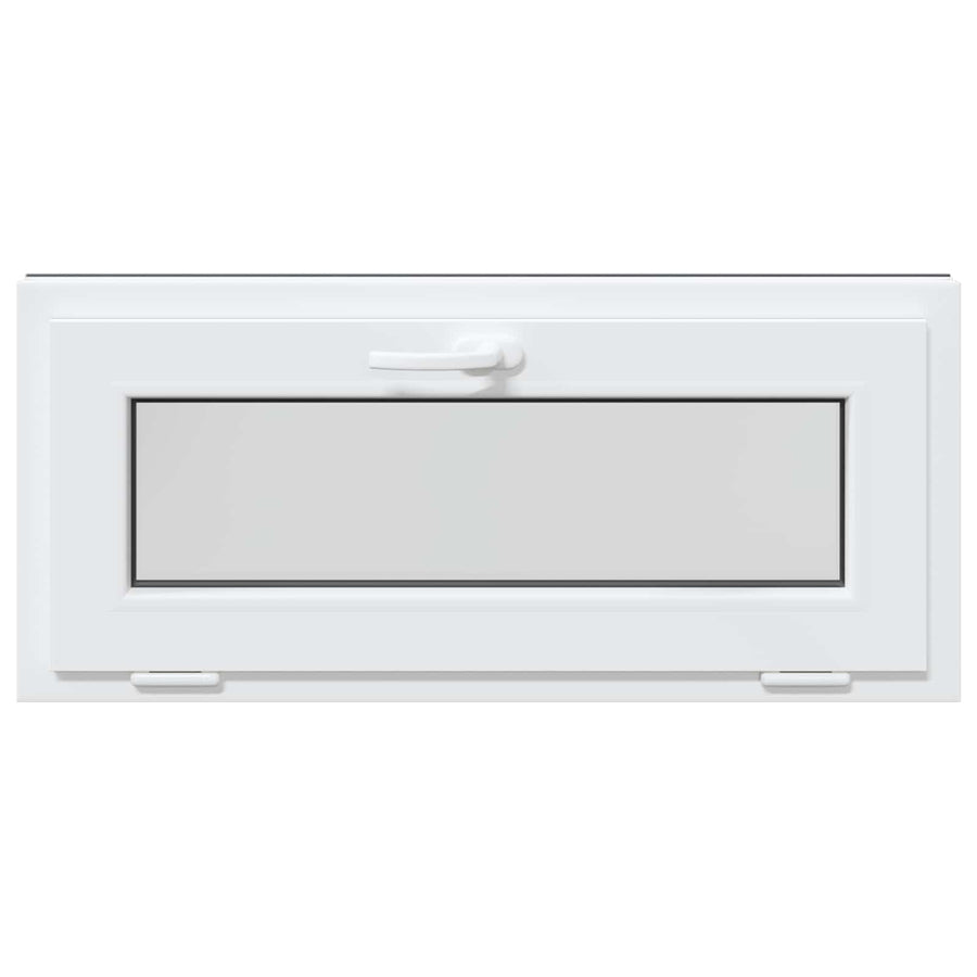 Kelderraam RISOR 90 x 40 cm PVC en glas Antracietkleurig