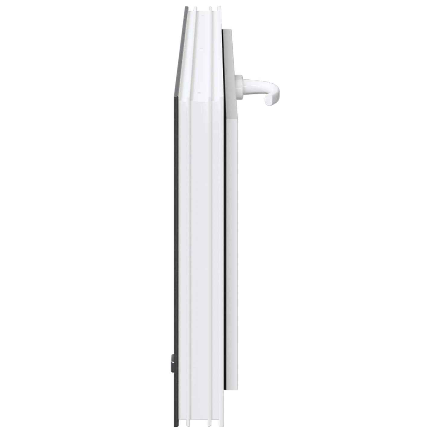 Kelderraam RISOR 90 x 40 cm PVC en glas Antracietkleurig