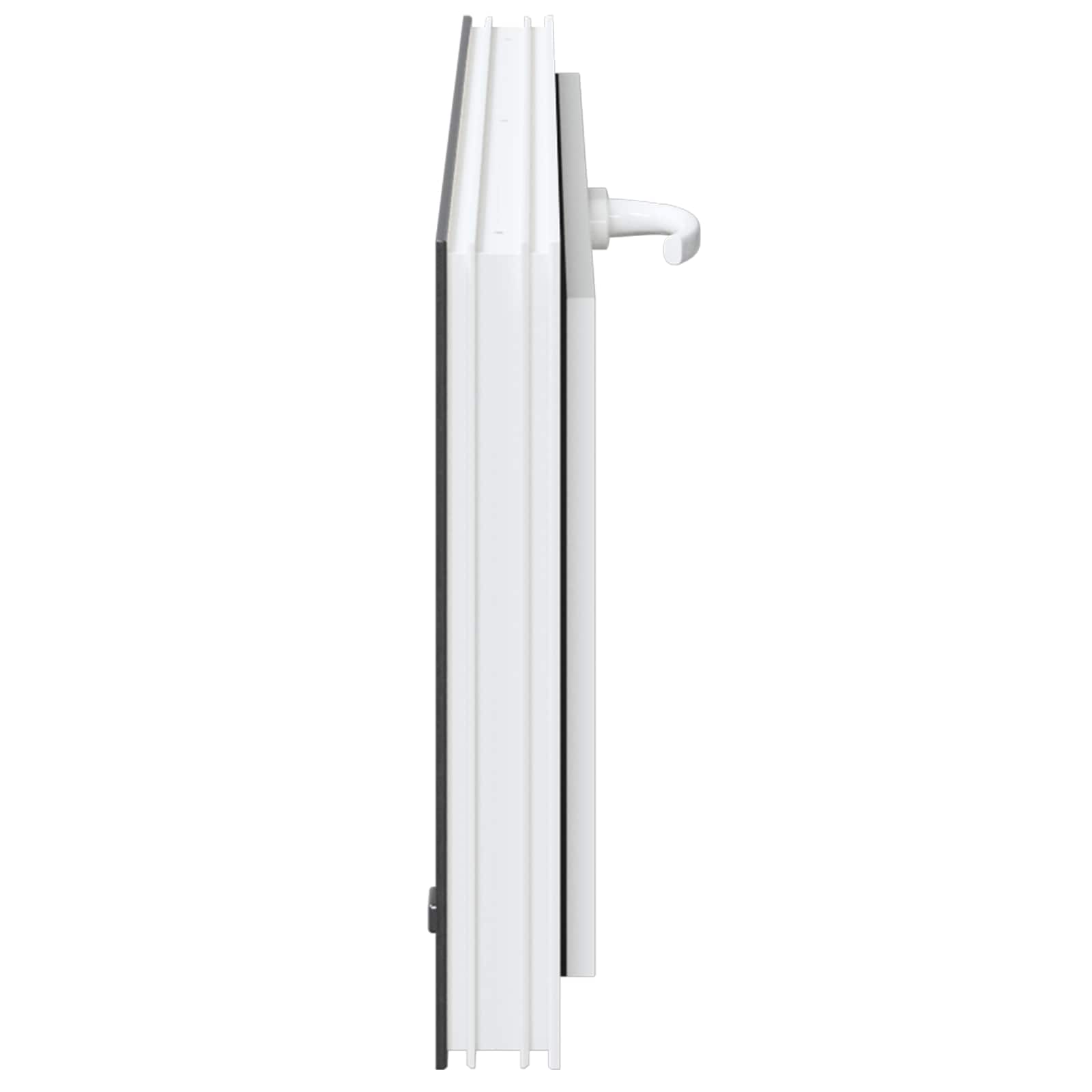 Kelderraam RISOR 90 x 40 cm PVC en glas Antracietkleurig