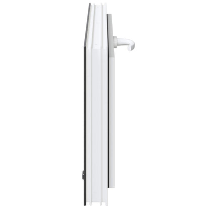 Kelderraam RISOR 90 x 40 cm PVC en glas Antracietkleurig