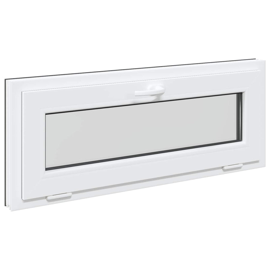 Kelderraam RISOR 100 x 40 cm PVC en glas Antracietkleurig