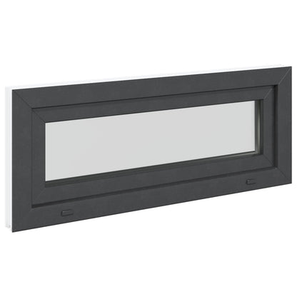 Kelderraam RISOR 100 x 40 cm PVC en glas Antracietkleurig