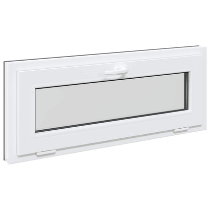 Kelderraam RISOR 110 x 40 cm PVC en glas Antracietkleurig
