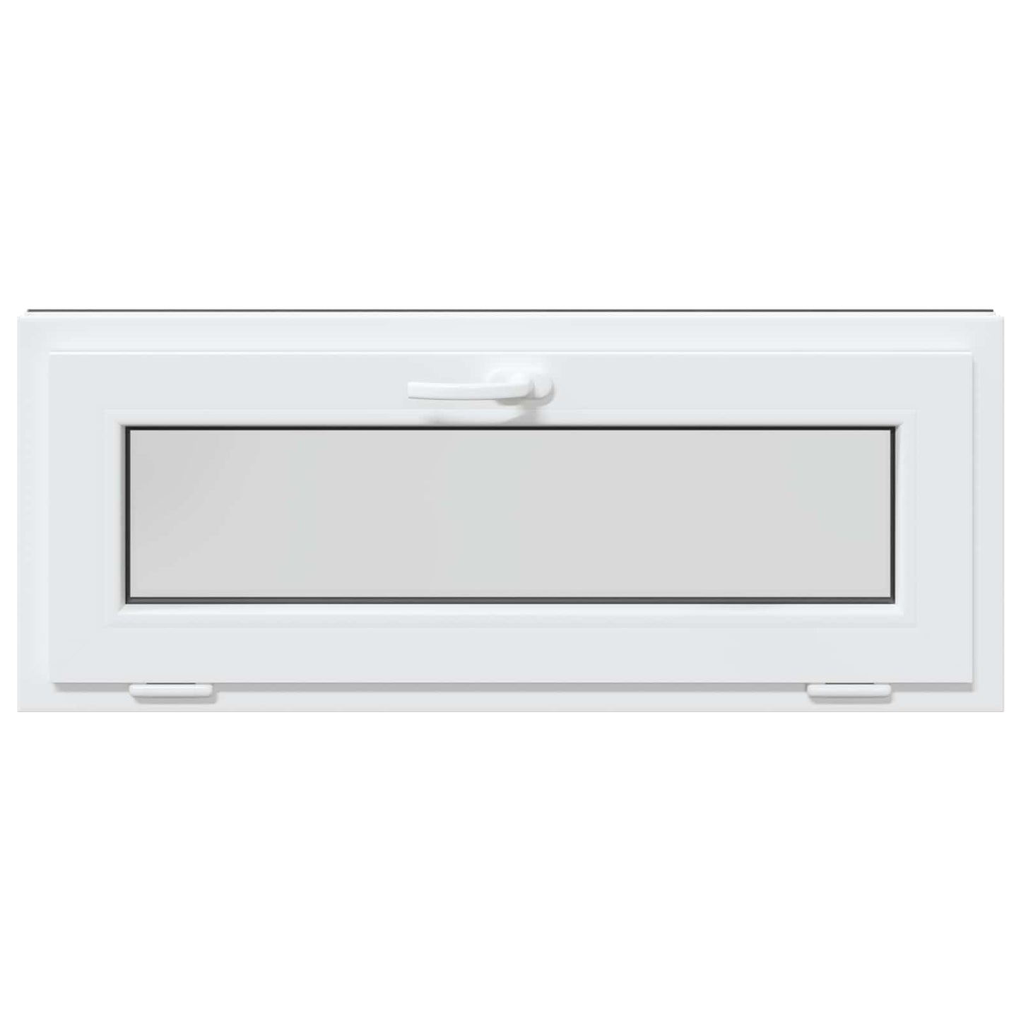 Kelderraam RISOR 110 x 40 cm PVC en glas Antracietkleurig