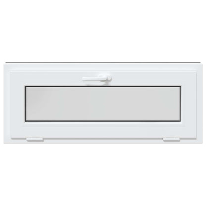 Kelderraam RISOR 110 x 40 cm PVC en glas Antracietkleurig