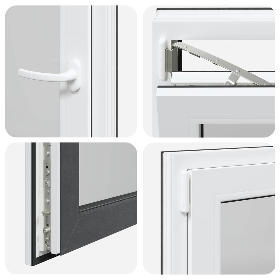Kelderraam RISOR Antraciet 50 x 50 cm PVC en glas