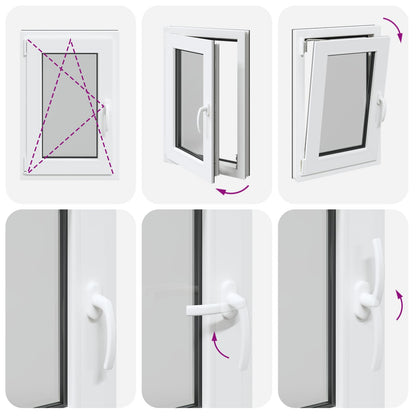 Kelderraam RISOR Antraciet 50 x 75 cm PVC en glas