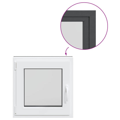 Kelderraam RISOR Antraciet 60 x 60 cm PVC en glas