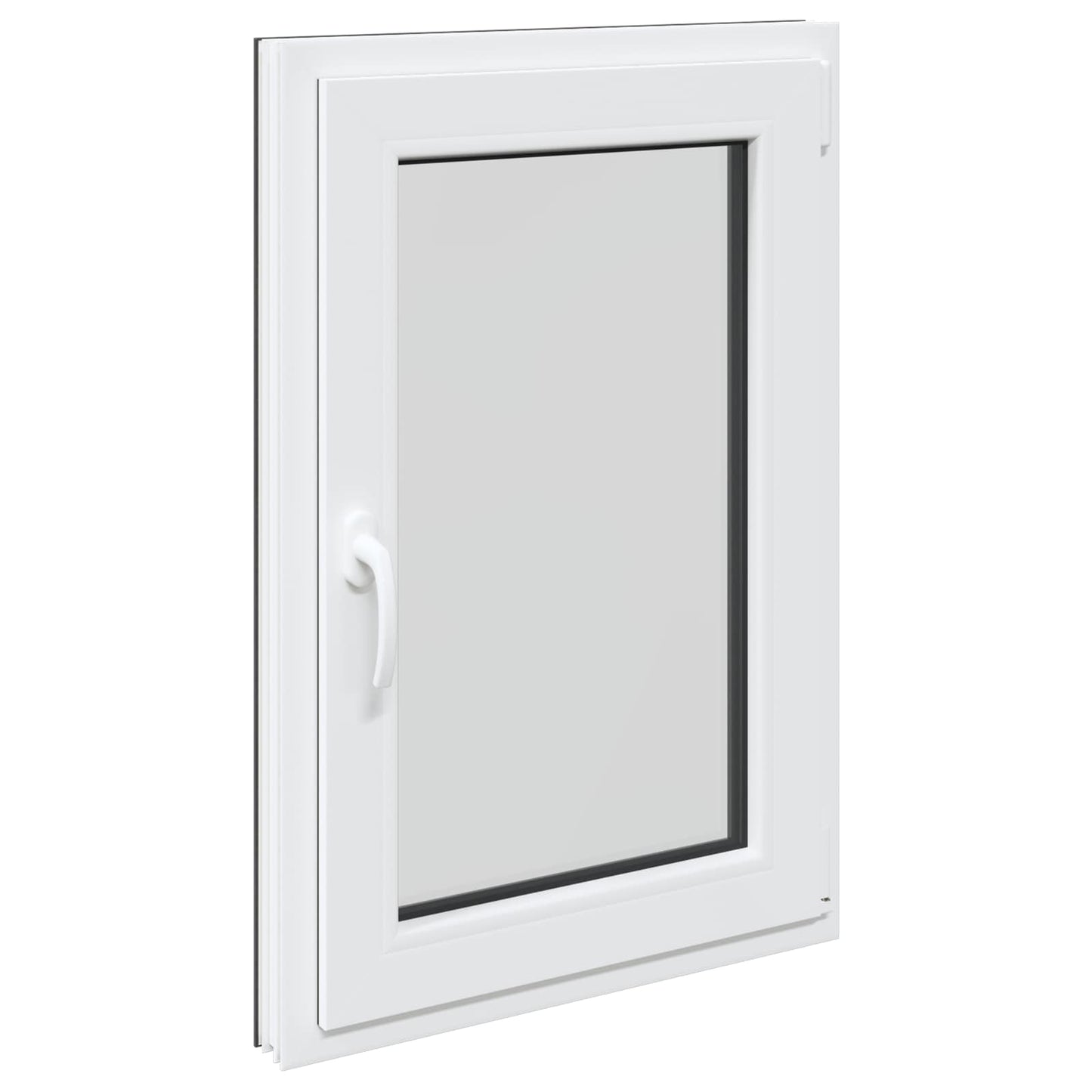 Kelderraam RISOR Antraciet 60 x 80 cm PVC en glas