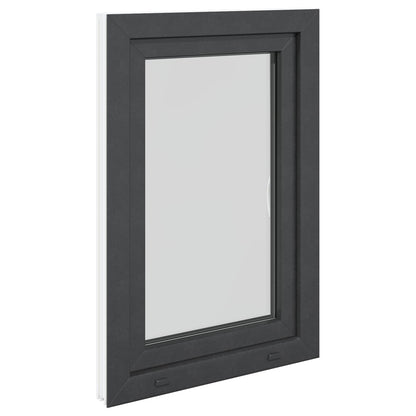 Kelderraam RISOR Antraciet 60 x 80 cm PVC en glas
