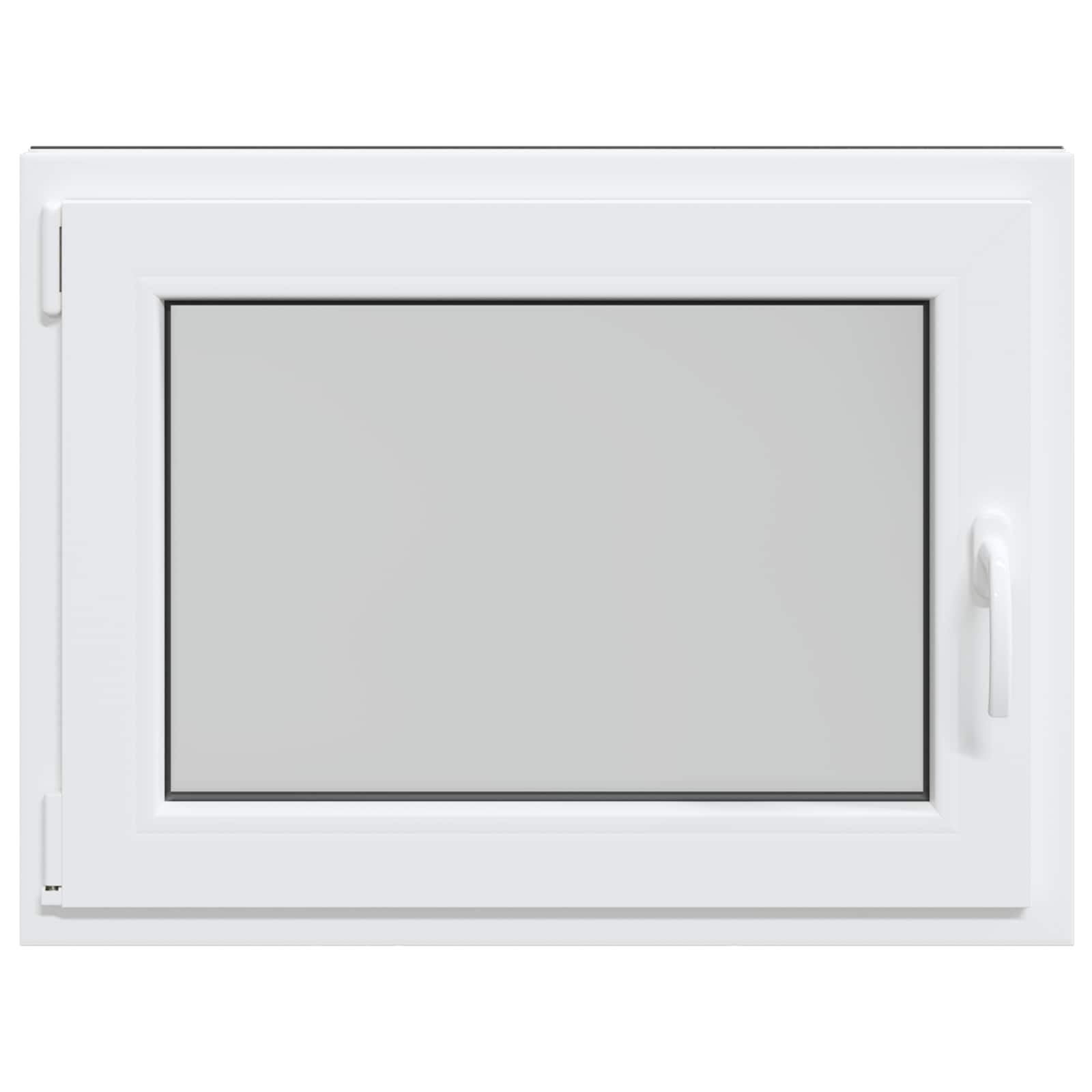 Kelderraam RISOR Antraciet 80 x 60 cm PVC en glas