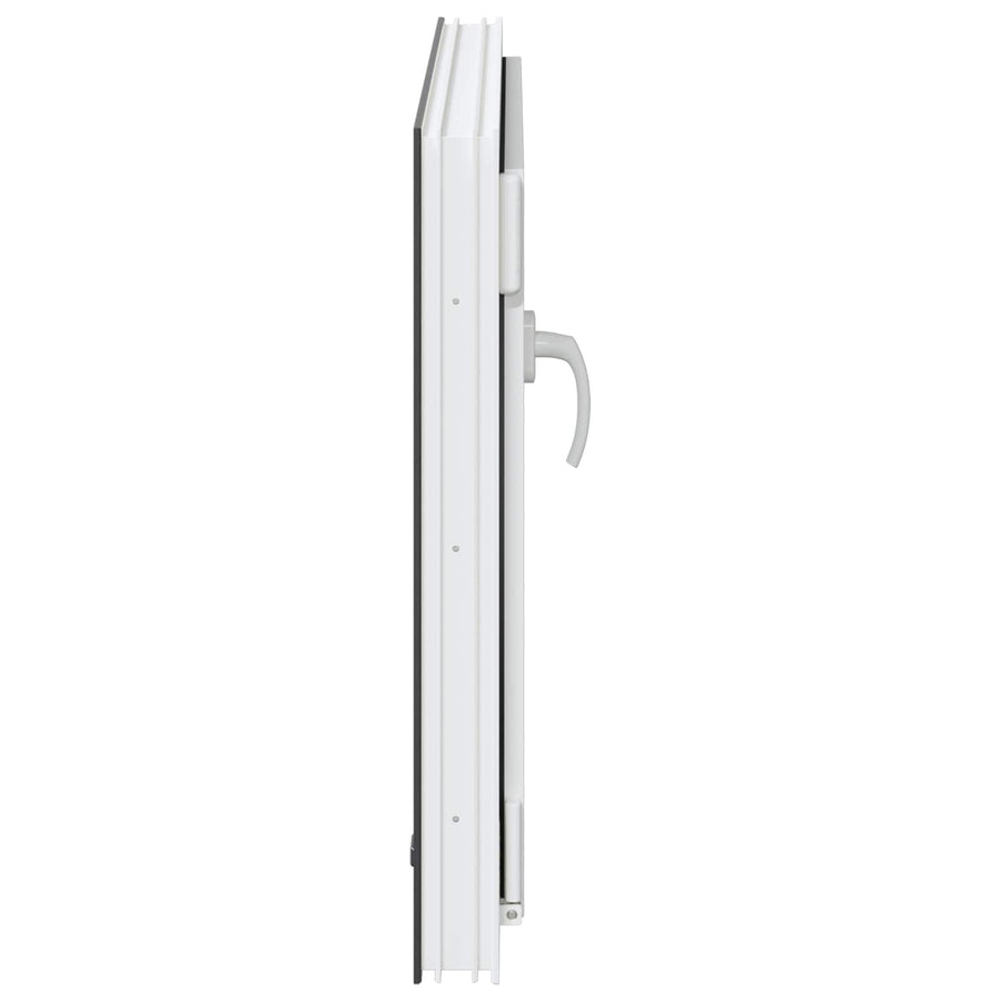 Kelderraam RISOR Antraciet 80 x 60 cm PVC en glas
