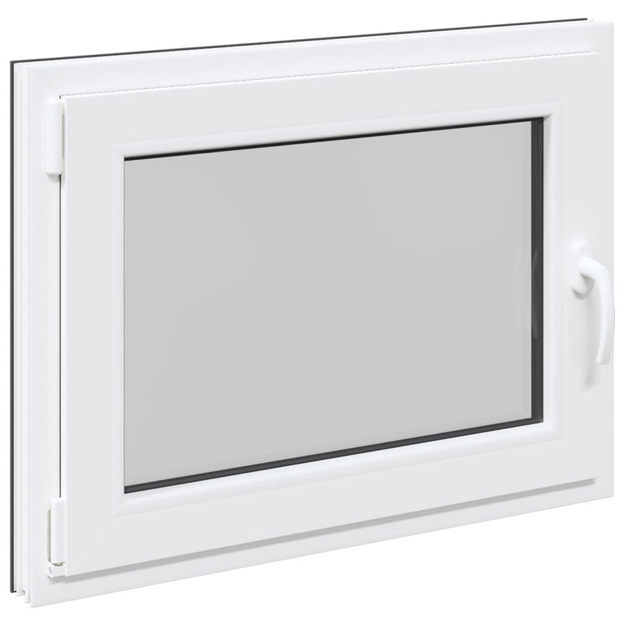 Kelderraam RISOR Antraciet 80 x 70 cm PVC en glas