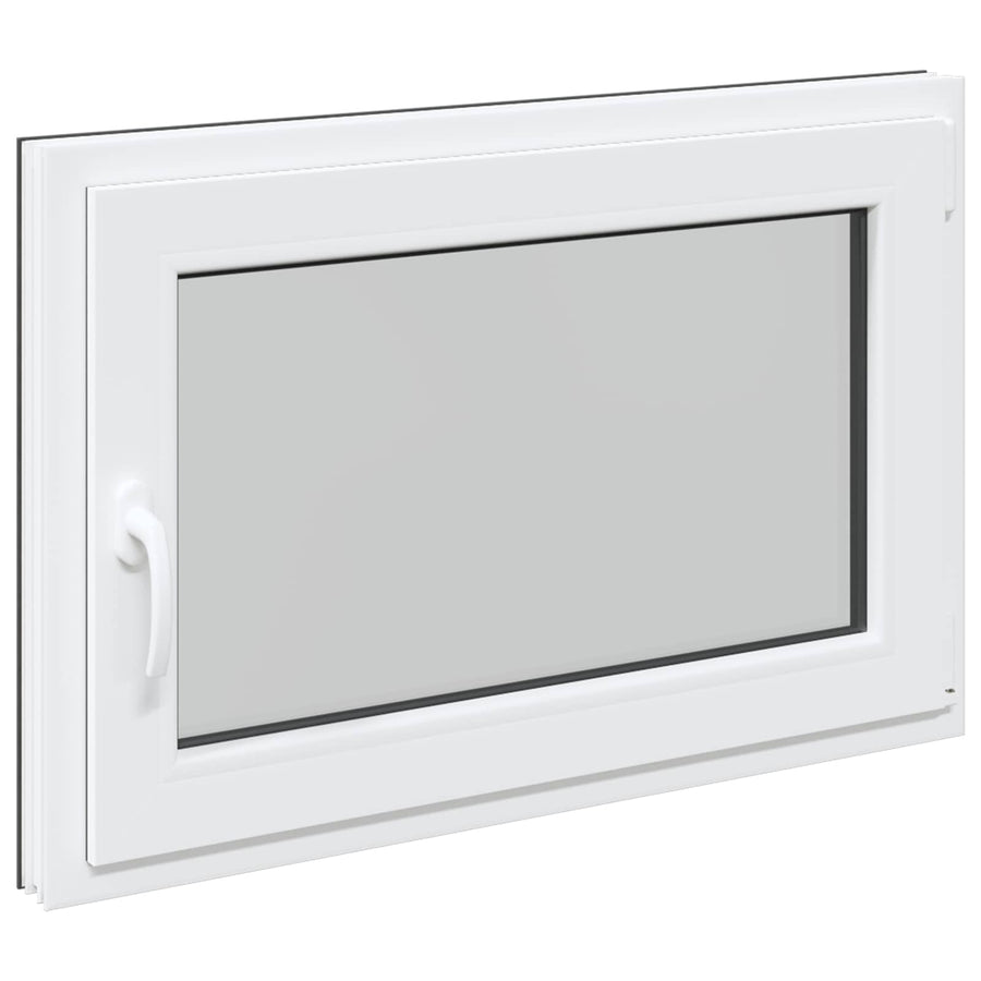 Kelderraam RISOR Antraciet 90 x 50 cm PVC en glas