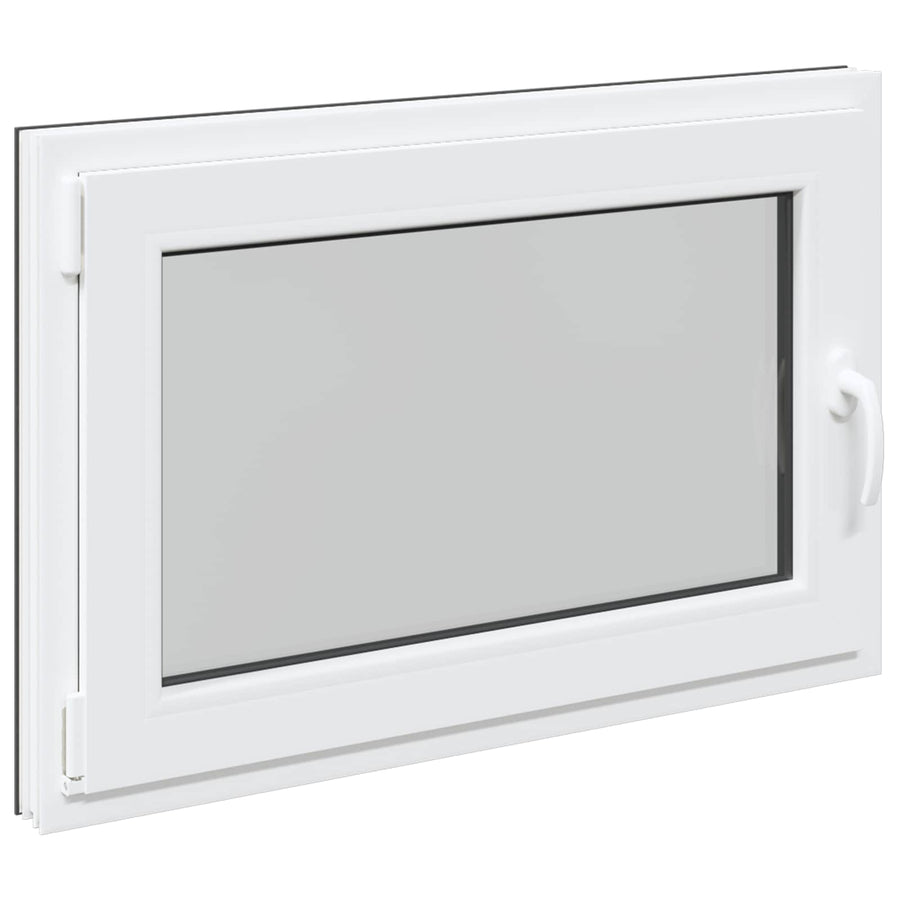 Kelderraam RISOR Antraciet 90 x 60 cm PVC en glas
