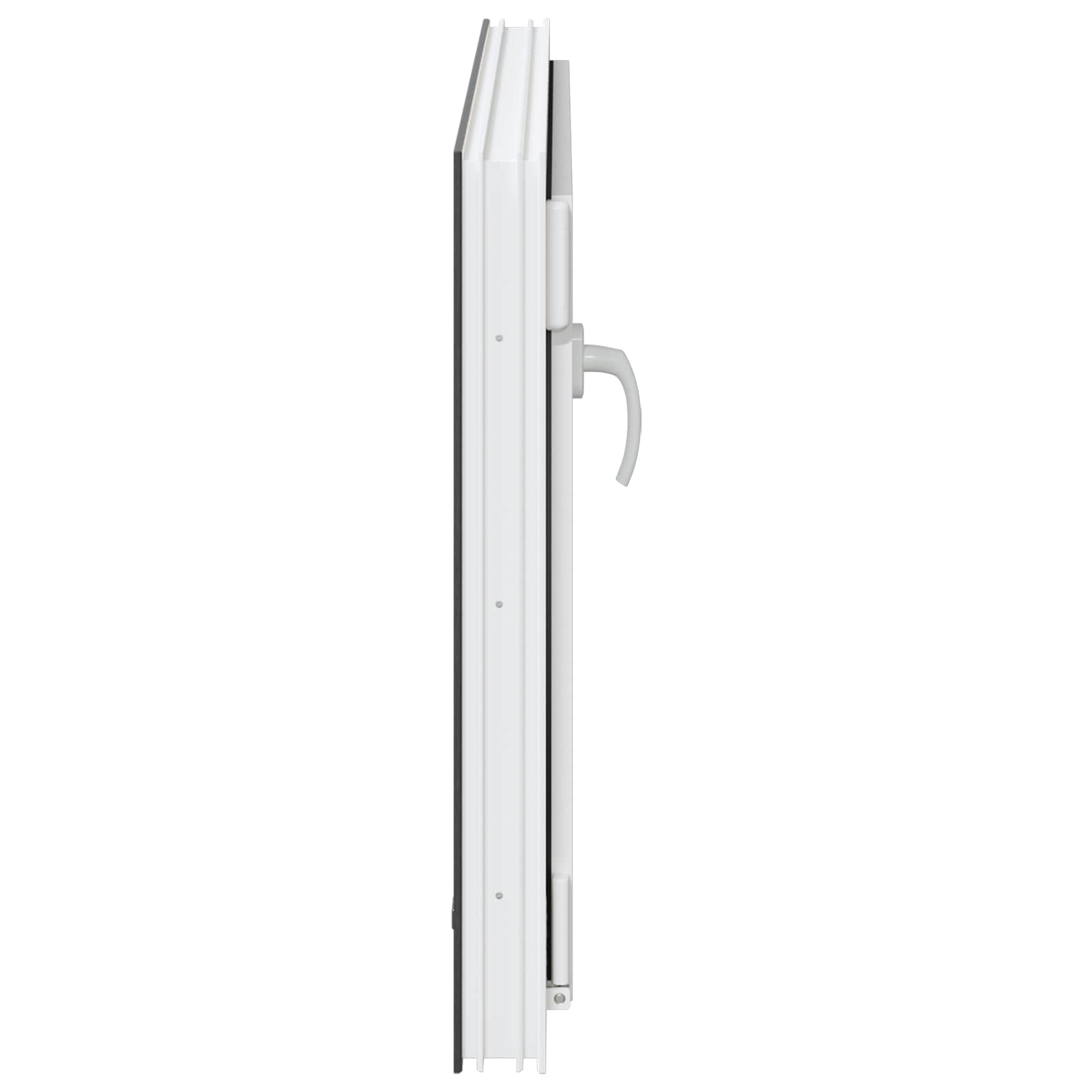 Kelderraam RISOR Antraciet 90 x 60 cm PVC en glas