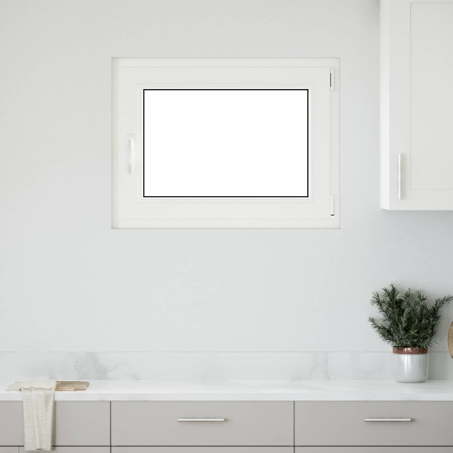 Kelderraam RISOR Antraciet 90 x 60 cm PVC en glas