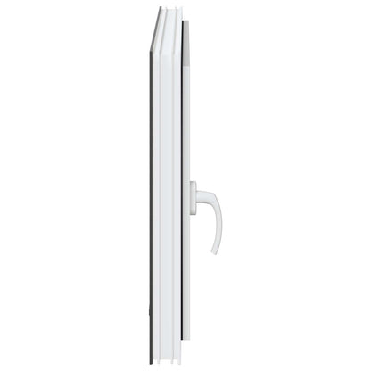 Kelderraam RISOR Antraciet 90 x 60 cm PVC en glas