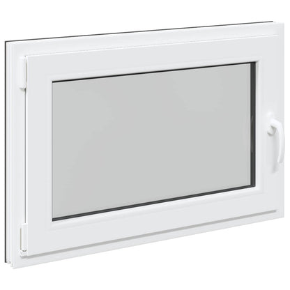 Kelderraam RISOR Antraciet 90 x 70 cm PVC en glas