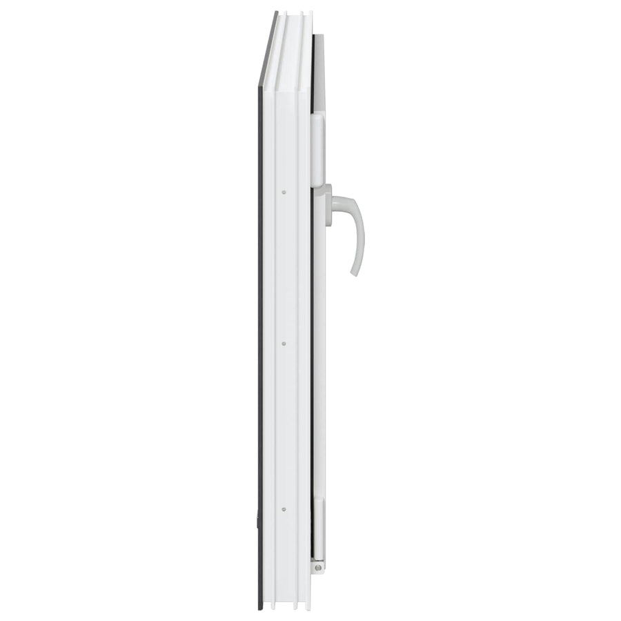 Kelderraam RISOR Antraciet 90 x 70 cm PVC en glas