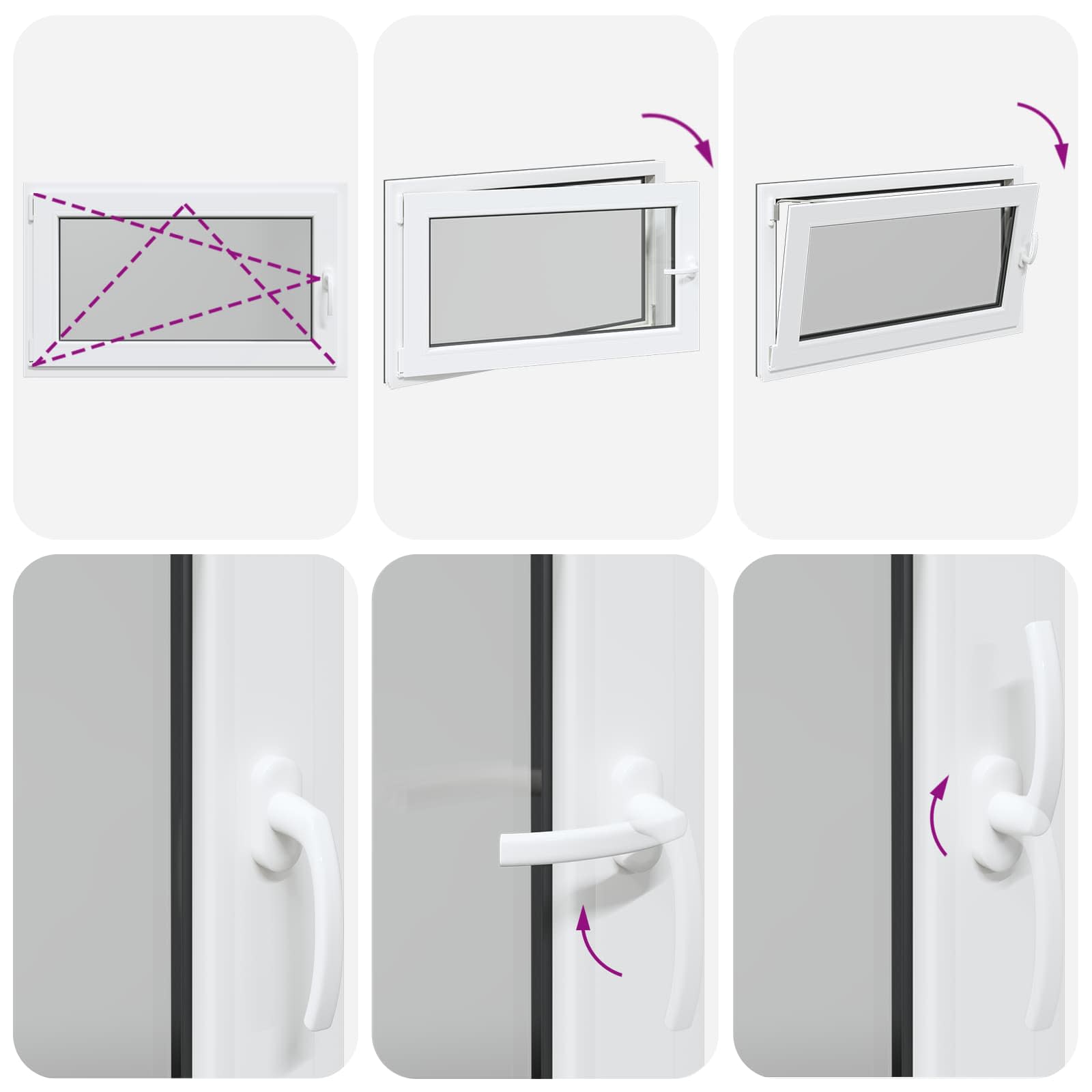 Kelderraam RISOR Antraciet 100 x 60 cm PVC en glas