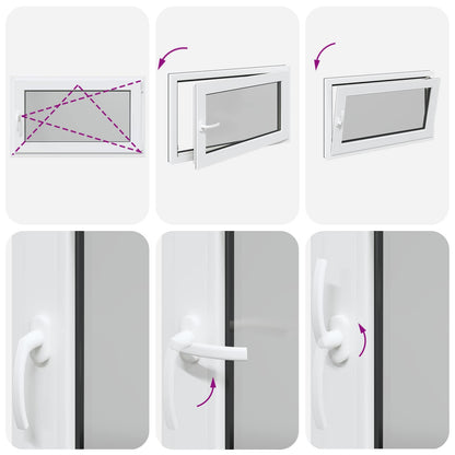 Kelderraam RISOR Antraciet 100 x 70 cm PVC en glas