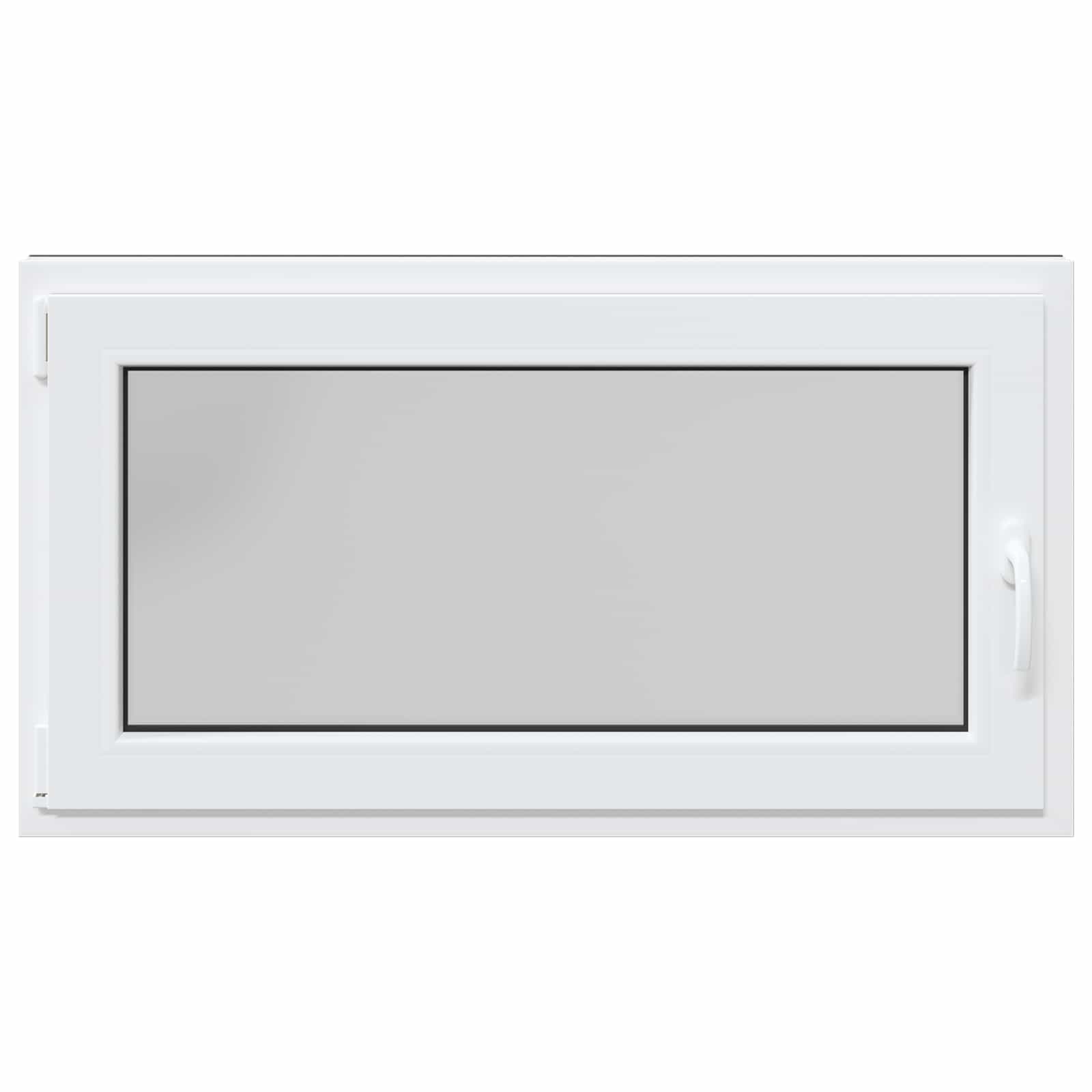 Kelderraam RISOR Antraciet 110 x 50 cm PVC en glas