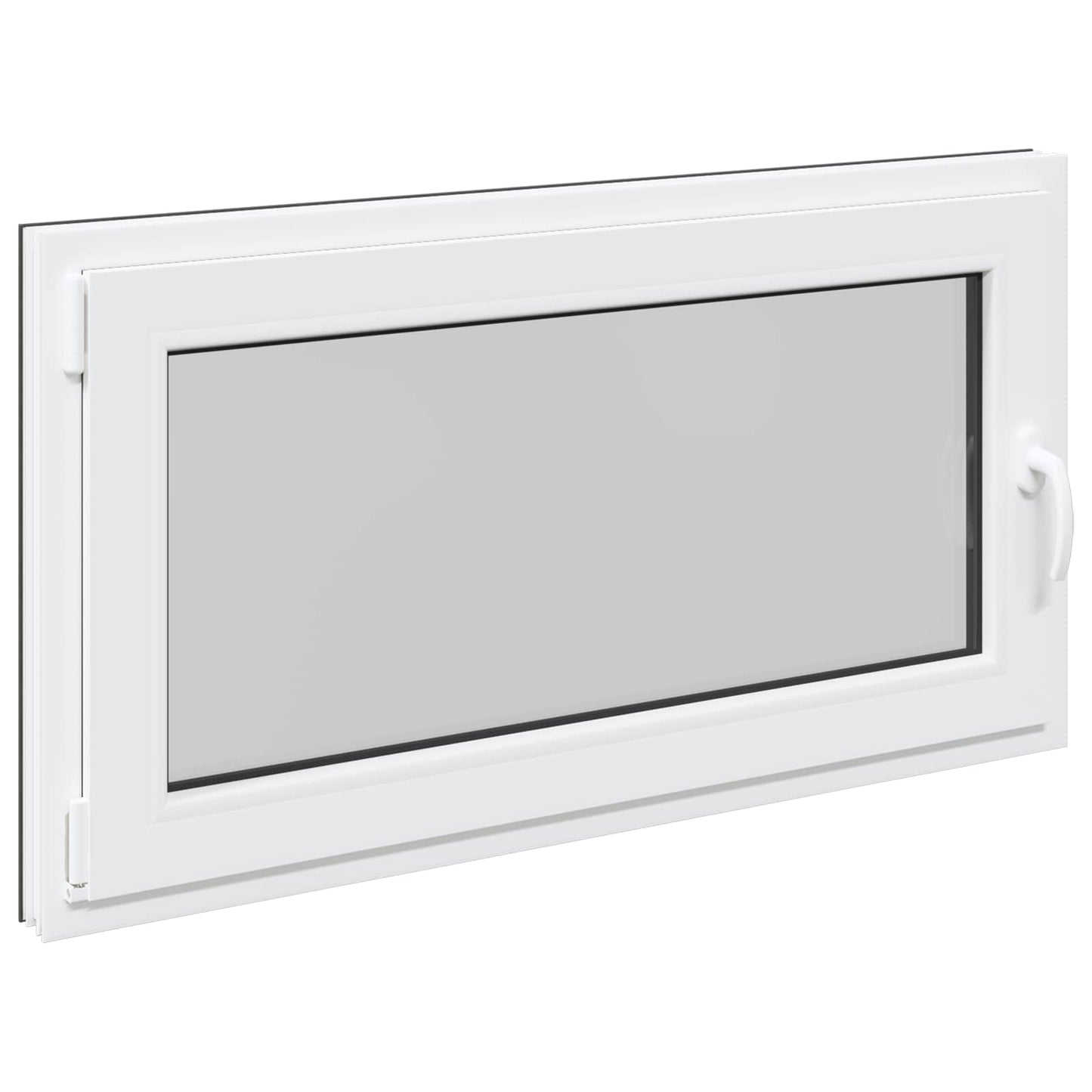 Kelderraam RISOR Antraciet 110 x 60 cm PVC en glas