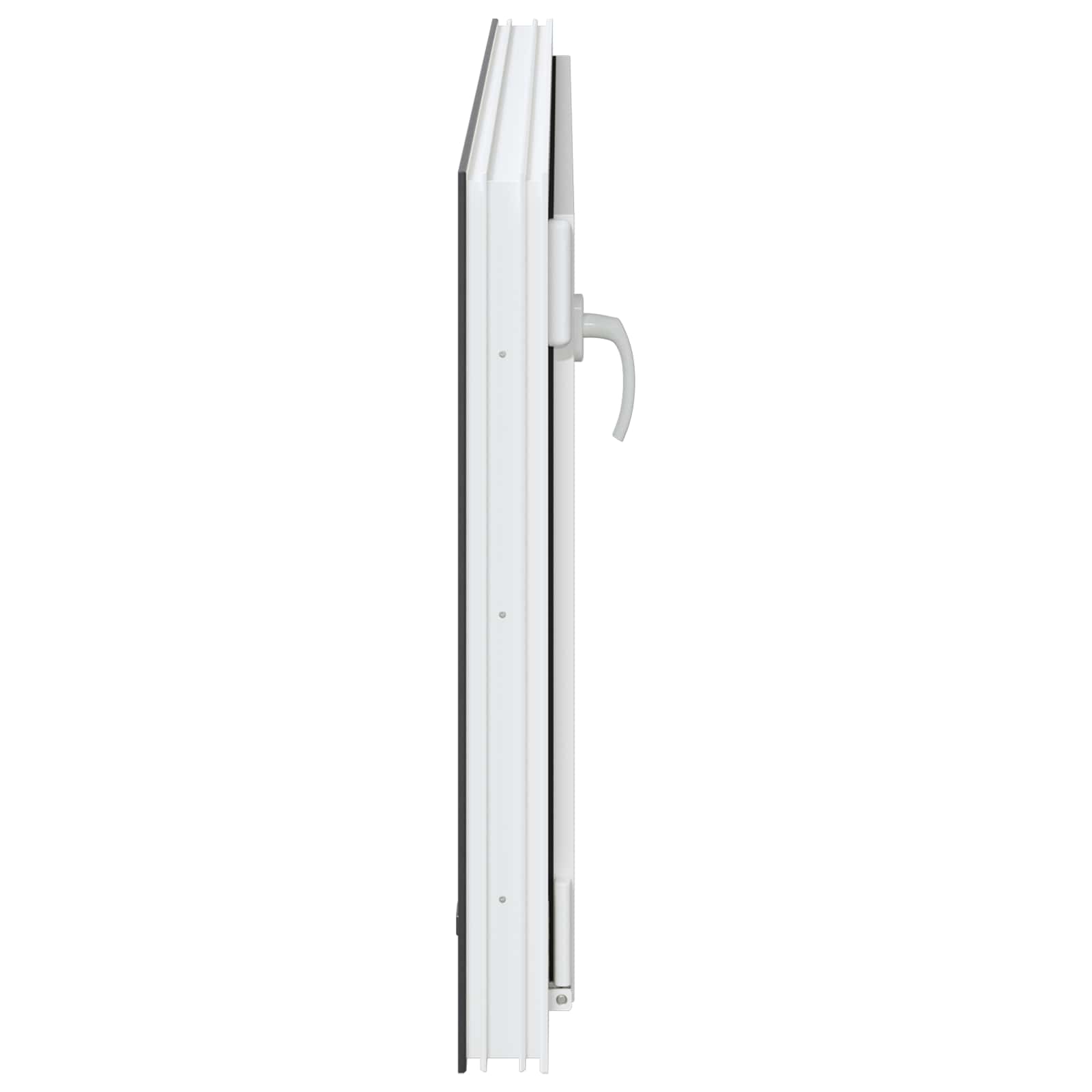 Kelderraam RISOR Antraciet 110 x 60 cm PVC en glas