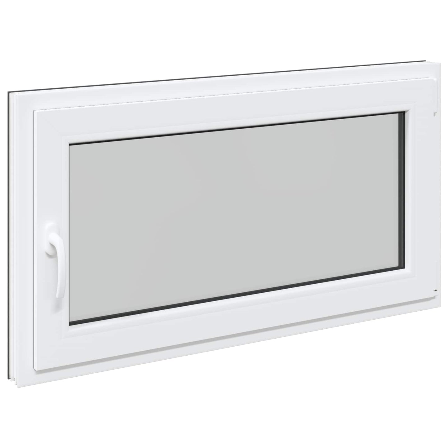 Kelderraam RISOR Antraciet 120 x 60 cm PVC en glas