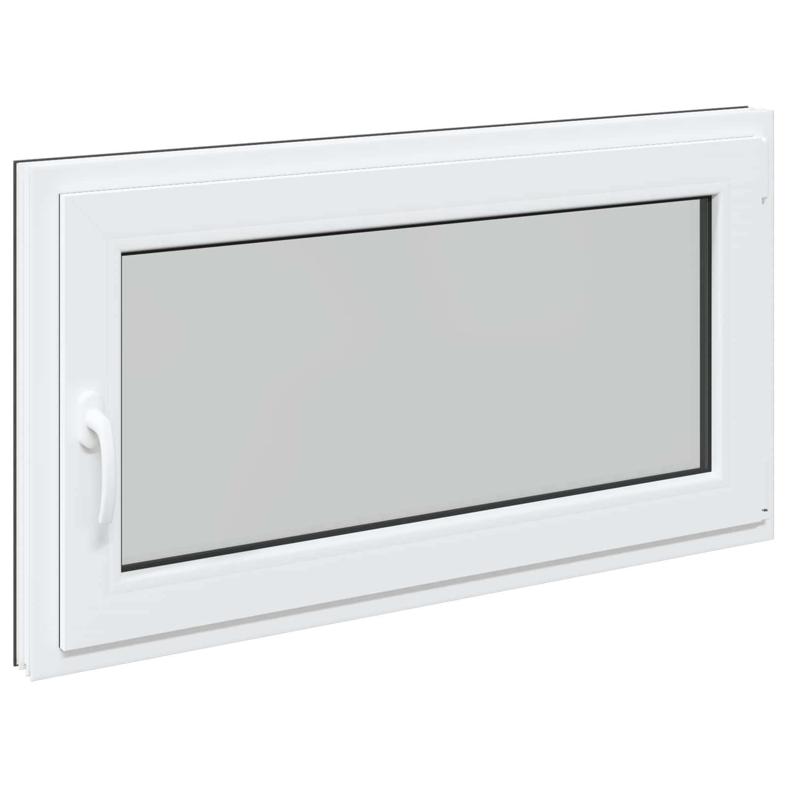 Kelderraam RISOR Antraciet 120 x 60 cm PVC en glas