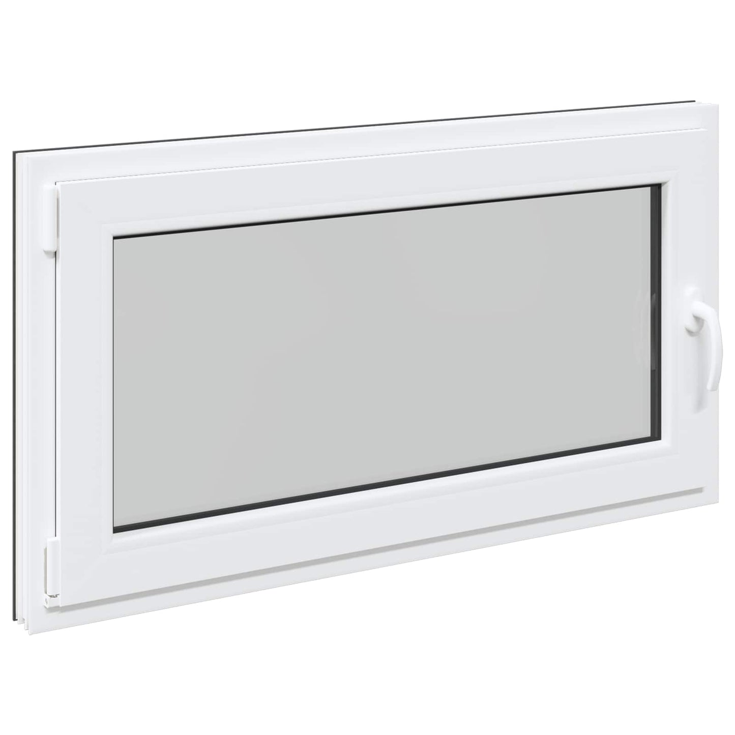 Kelderraam RISOR Antraciet 120 x 60 cm PVC en glas