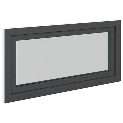 Kelderraam RISOR Antraciet 120 x 60 cm PVC en glas