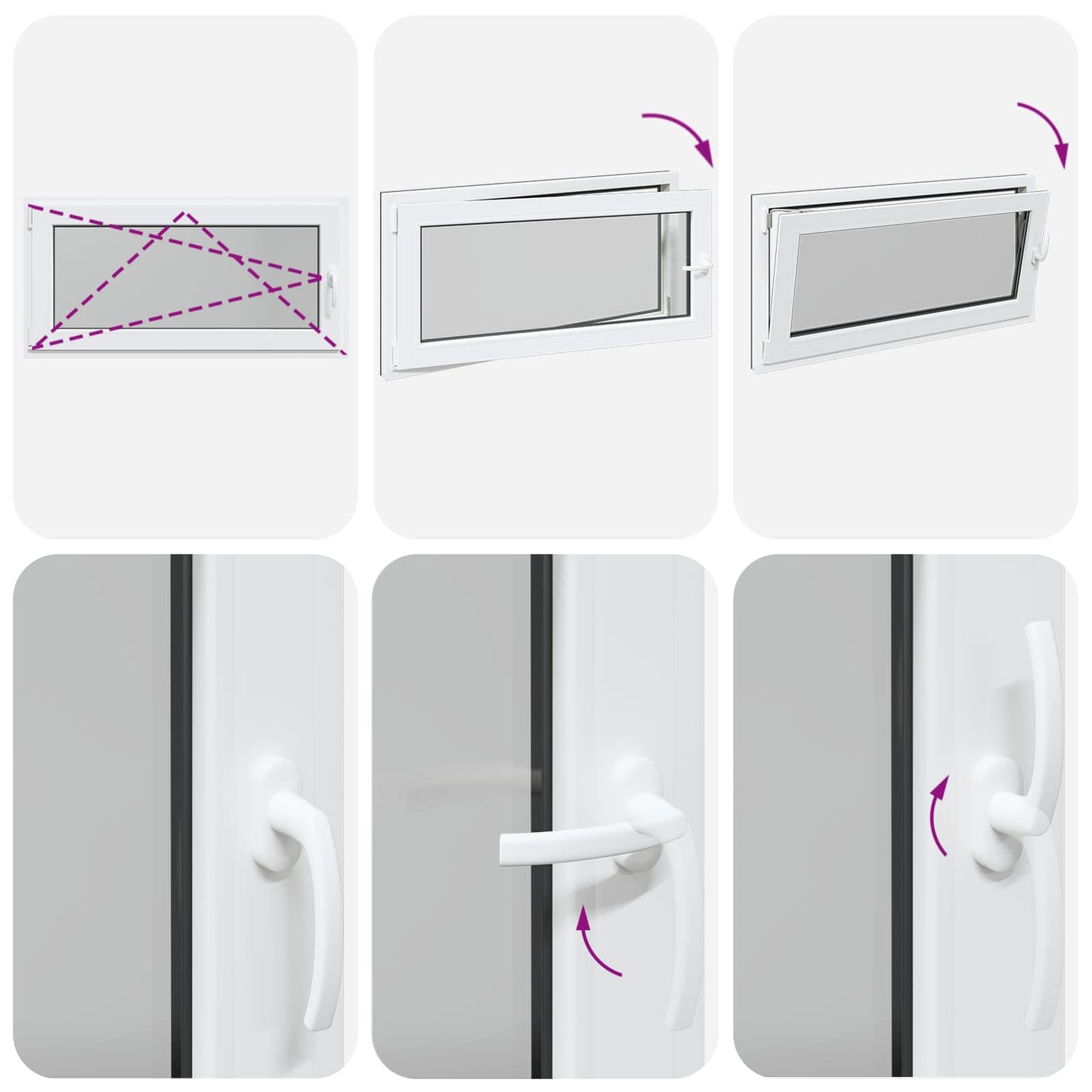 Kelderraam RISOR Antraciet 120 x 60 cm PVC en glas