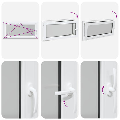 Kelderraam RISOR Antraciet 120 x 60 cm PVC en glas