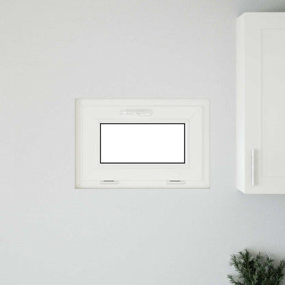 Kelderraam RISOR 60 x 40 cm PVC en glas Antracietkleurig