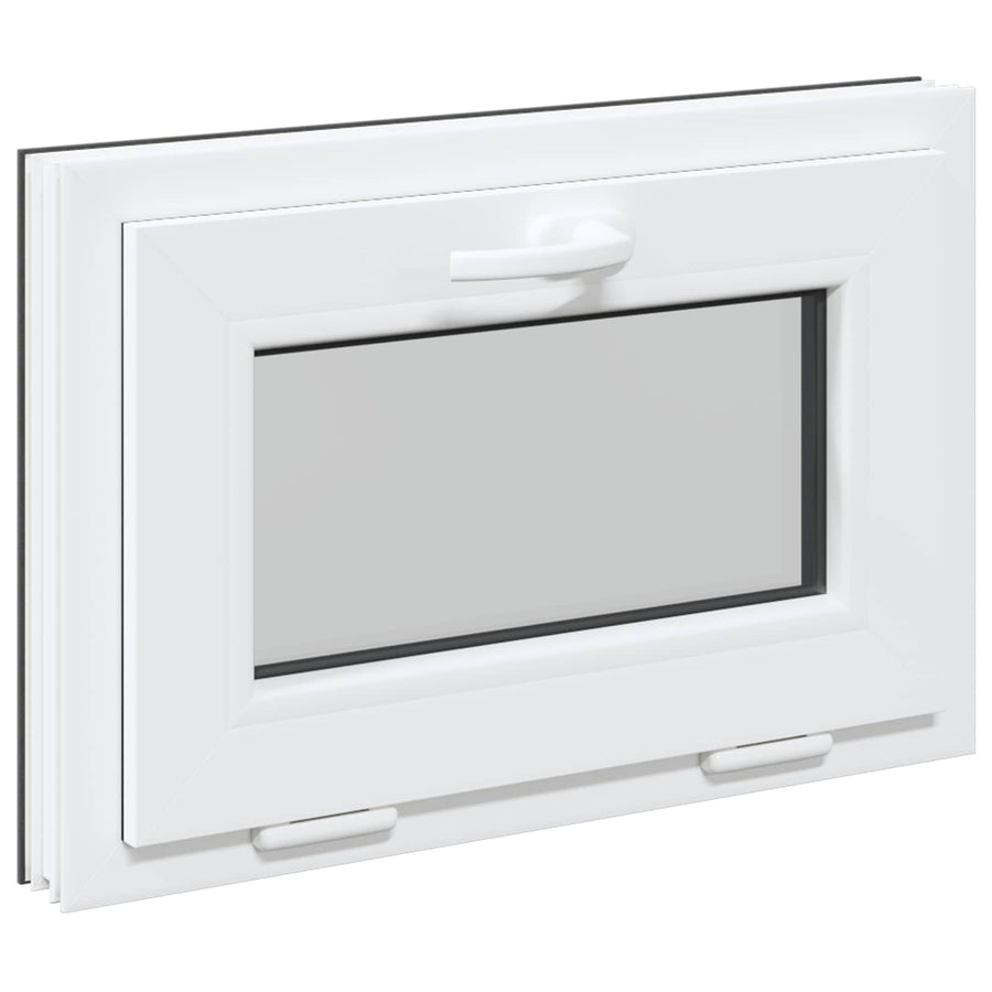 Kelderraam RISOR 60 x 40 cm PVC en glas Antracietkleurig
