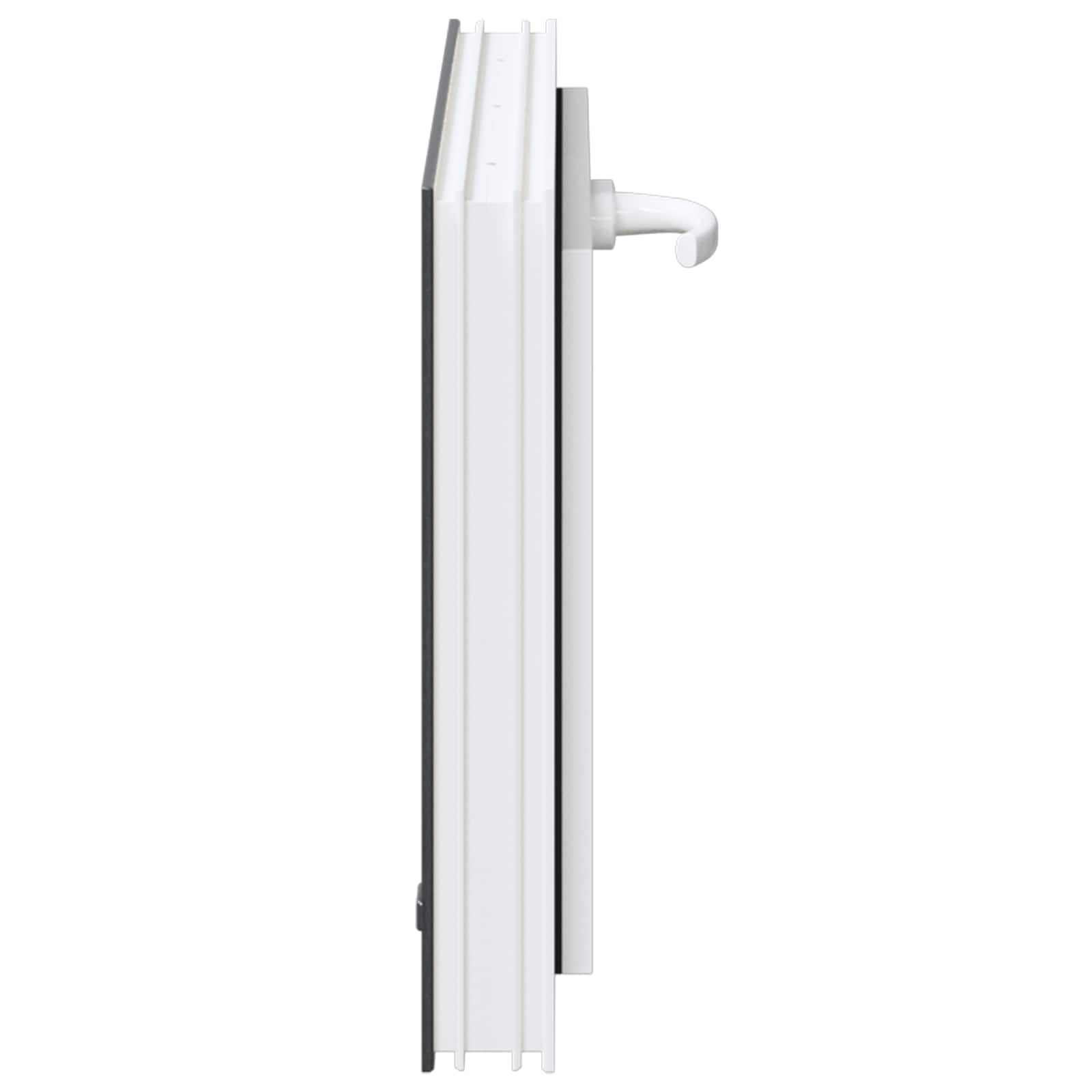 Kelderraam RISOR 60 x 40 cm PVC en glas Antracietkleurig
