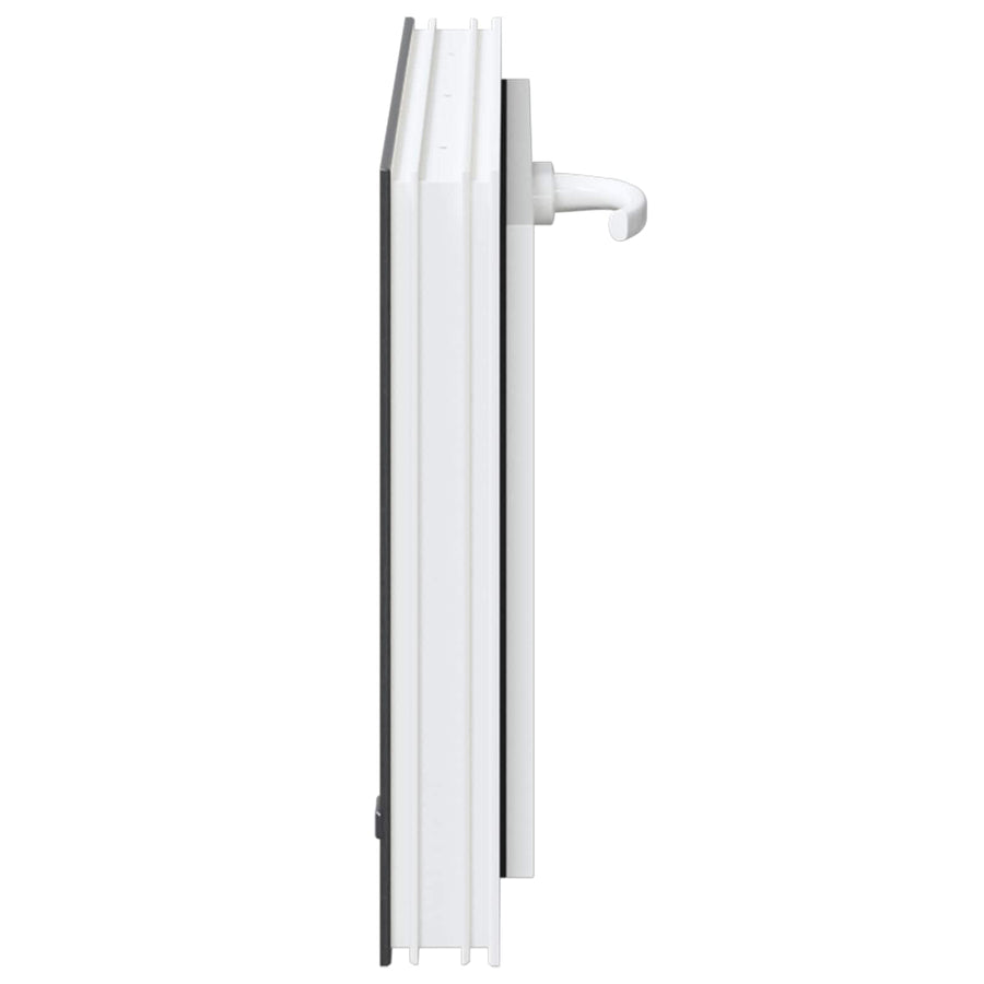 Kelderraam RISOR 60 x 40 cm PVC en glas Antracietkleurig