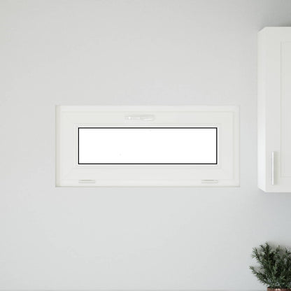 Kelderraam RISOR 90 x 40 cm PVC en glas Antracietkleurig