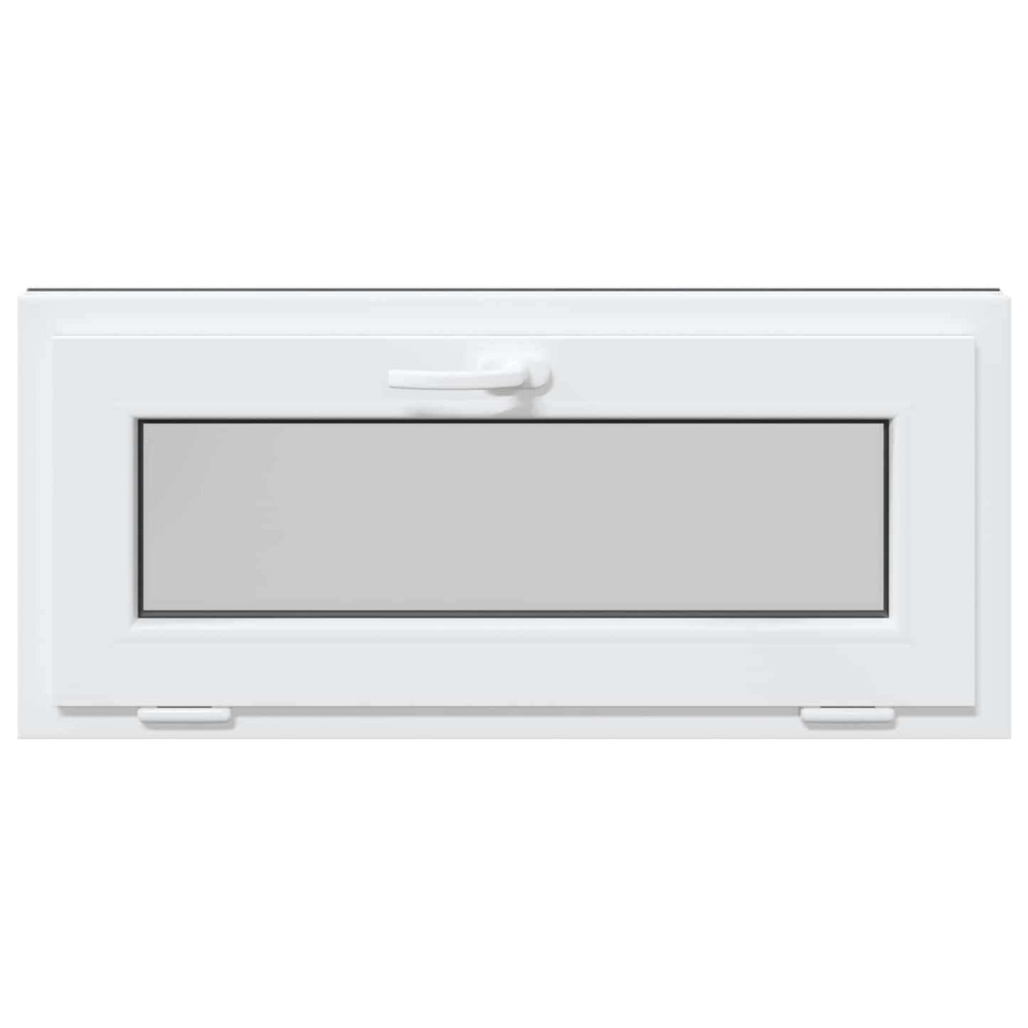 Kelderraam RISOR 90 x 40 cm PVC en glas Antracietkleurig