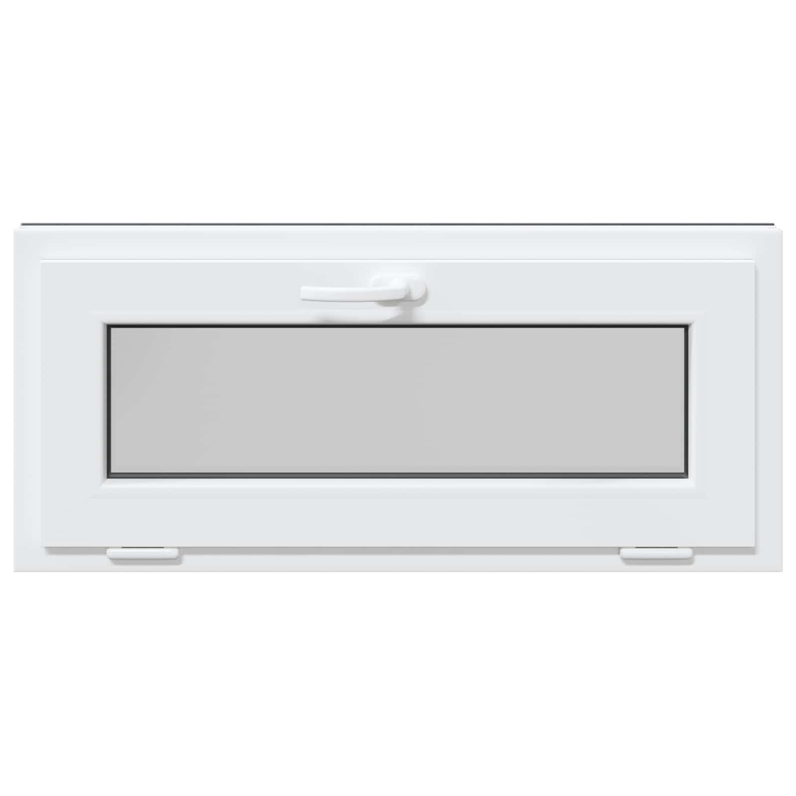 Kelderraam RISOR 90 x 40 cm PVC en glas Antracietkleurig
