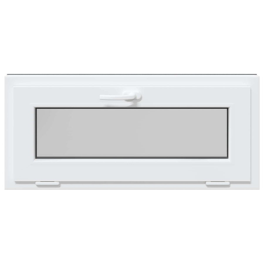 Kelderraam RISOR 90 x 40 cm PVC en glas Antracietkleurig