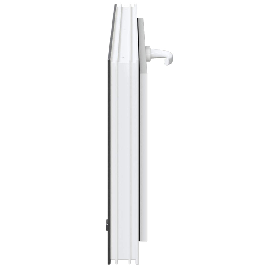 Kelderraam RISOR 90 x 40 cm PVC en glas Antracietkleurig