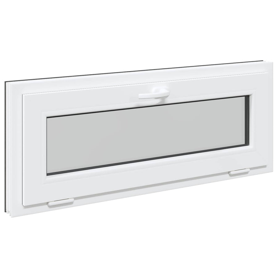 Kelderraam RISOR 100 x 40 cm PVC en glas Antracietkleurig